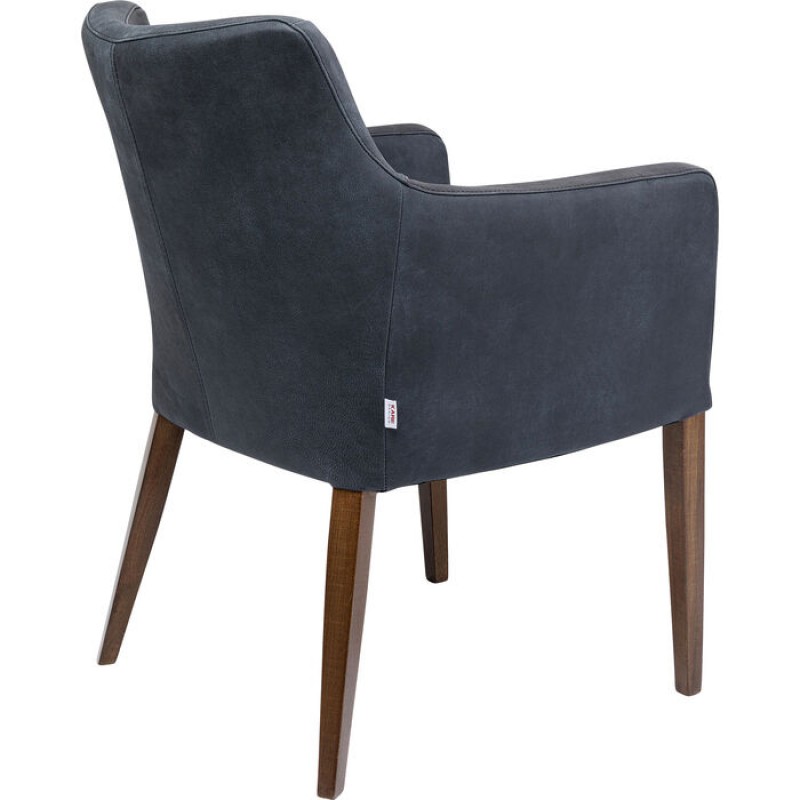 Chair with Armrest Mode Leather Anthracite