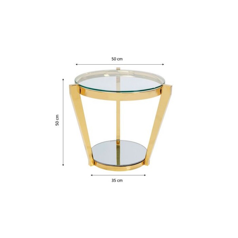 Side Table Monocolo Gold Ø50cm