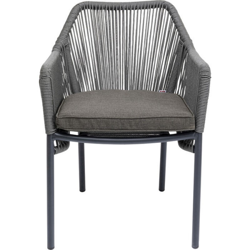 Chair with Armrest Wave Grey