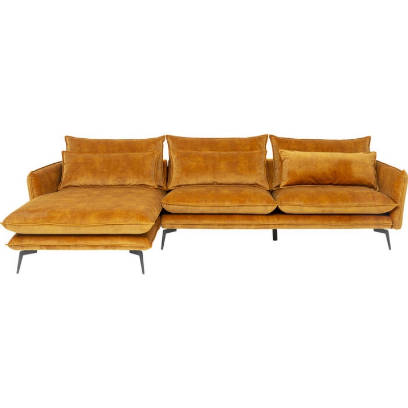 Corner Sofa Monza Left Velvet Curry 296cm