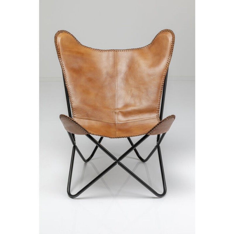 Armchair California Leather Brown