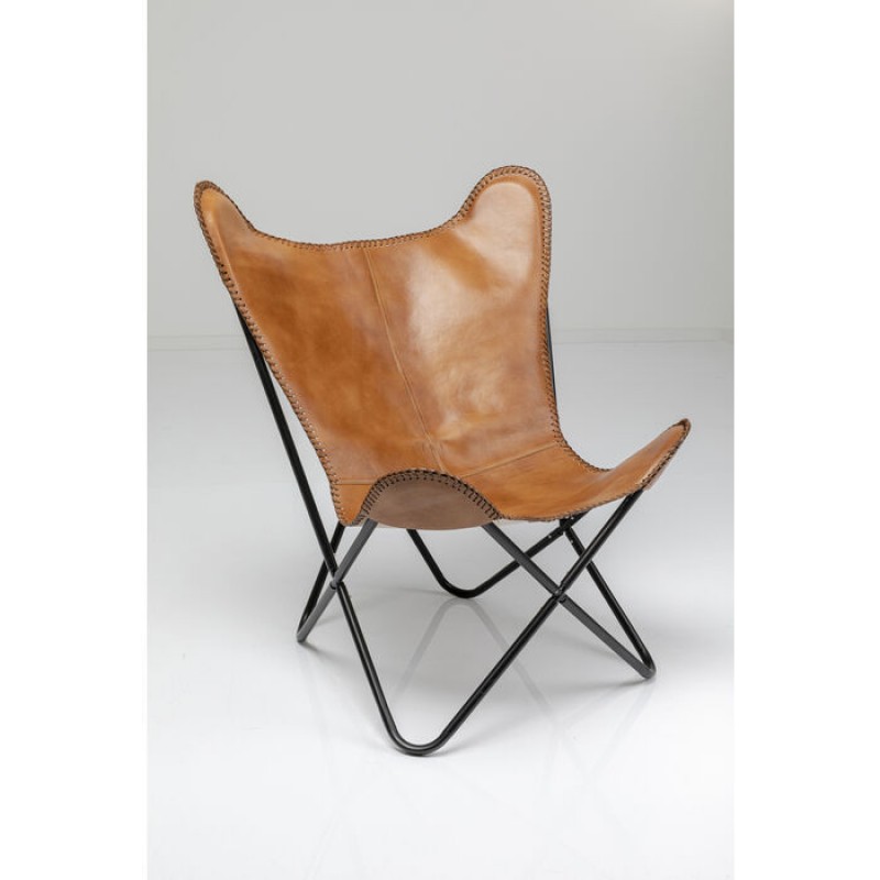 Armchair California Leather Brown