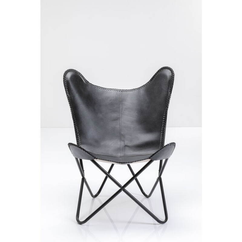 Armchair California Leather Black