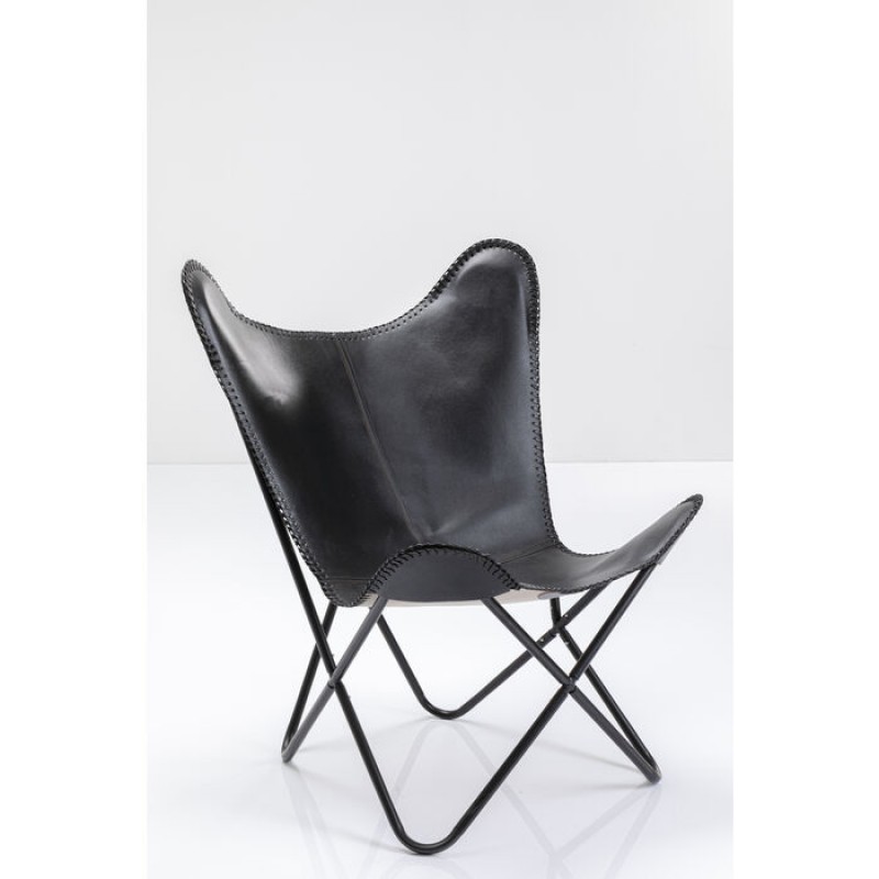 Armchair California Leather Black