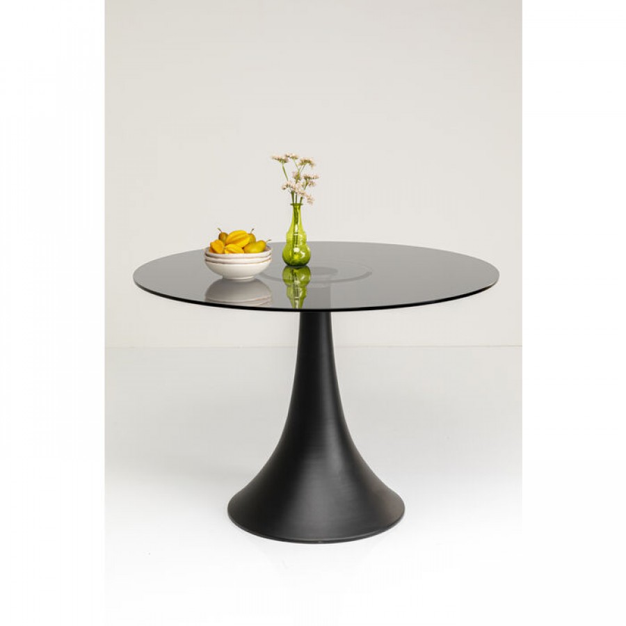 Glass dining table deals 110cm