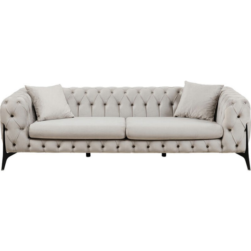 Sofa Bellissima 3-Seater Velvet Beige 240cm