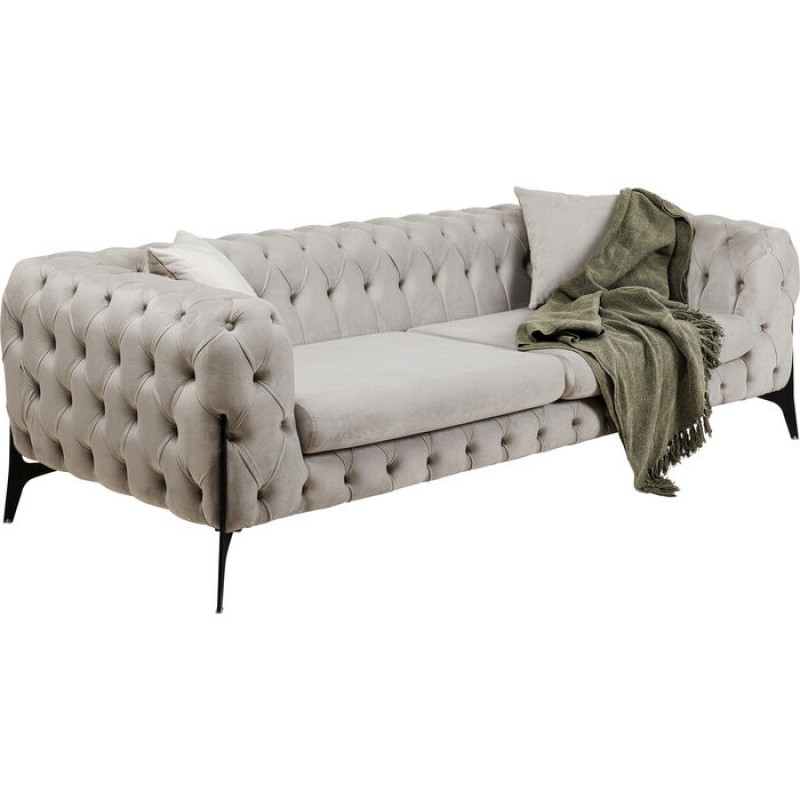 Sofa Bellissima 3-Seater Velvet Beige 240cm