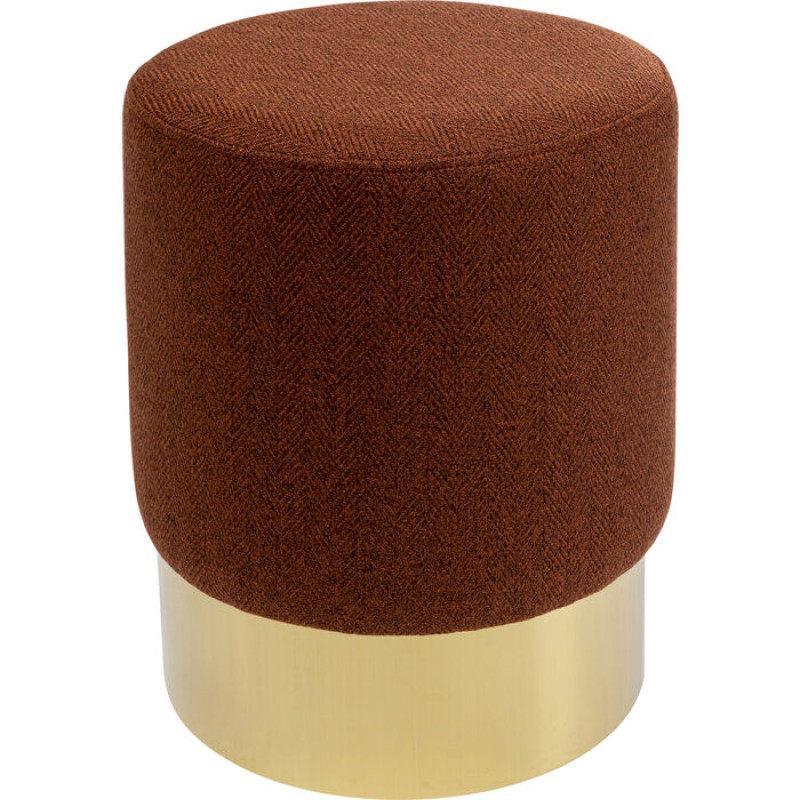 Stool Cherry Lina Brown Brass Ø35cm