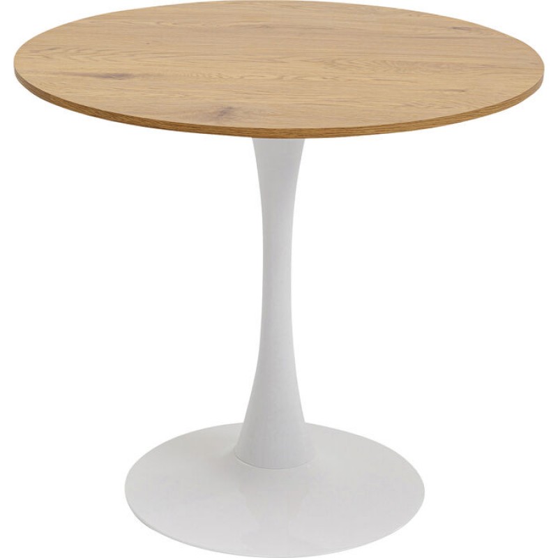 Table Schickeria Oak Print White Ø80cm