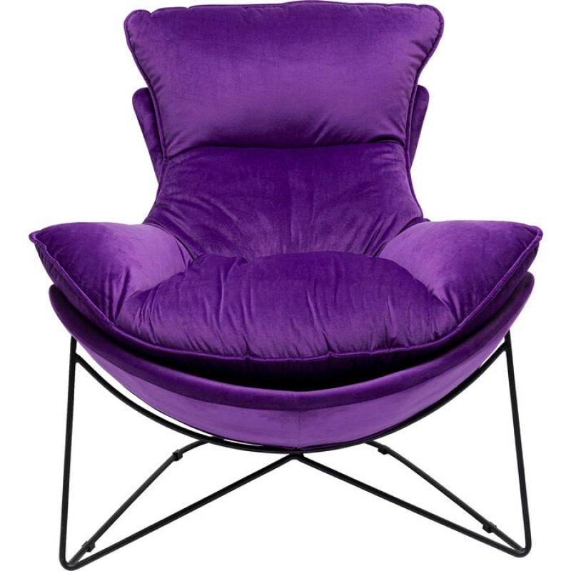 Armchair with Stool Snuggle Purple (2/part)