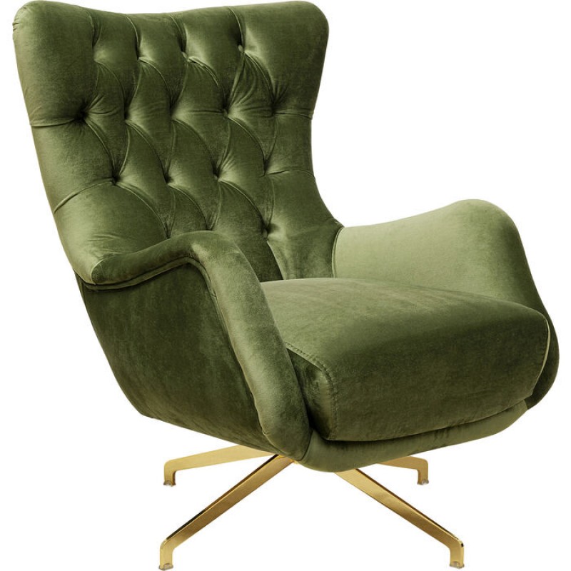 Swivel Armchair Bellissima Velvet Green