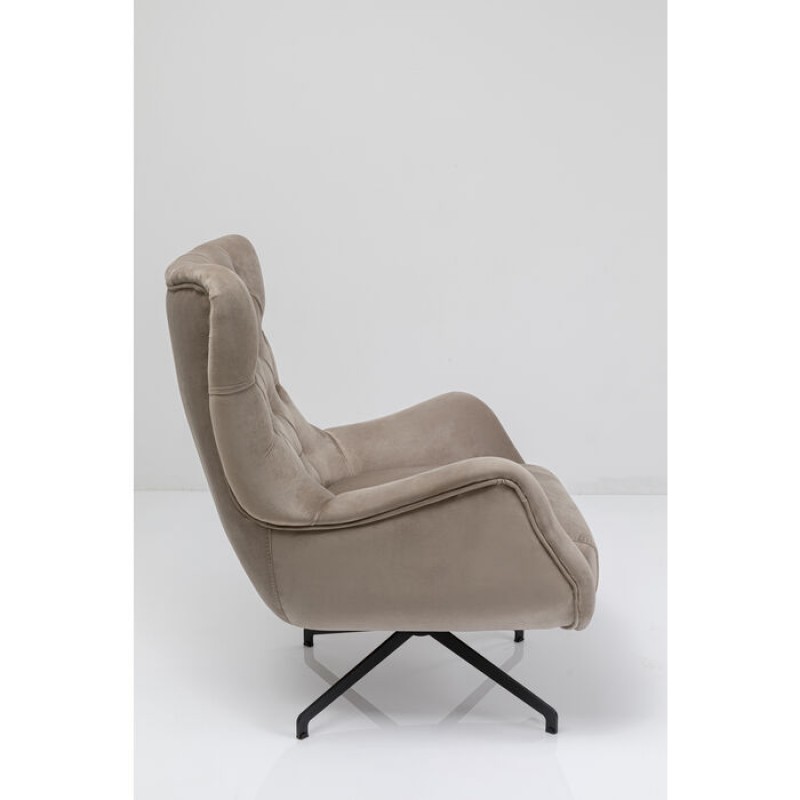 Swivel Armchair Bellissima Velvet Beige