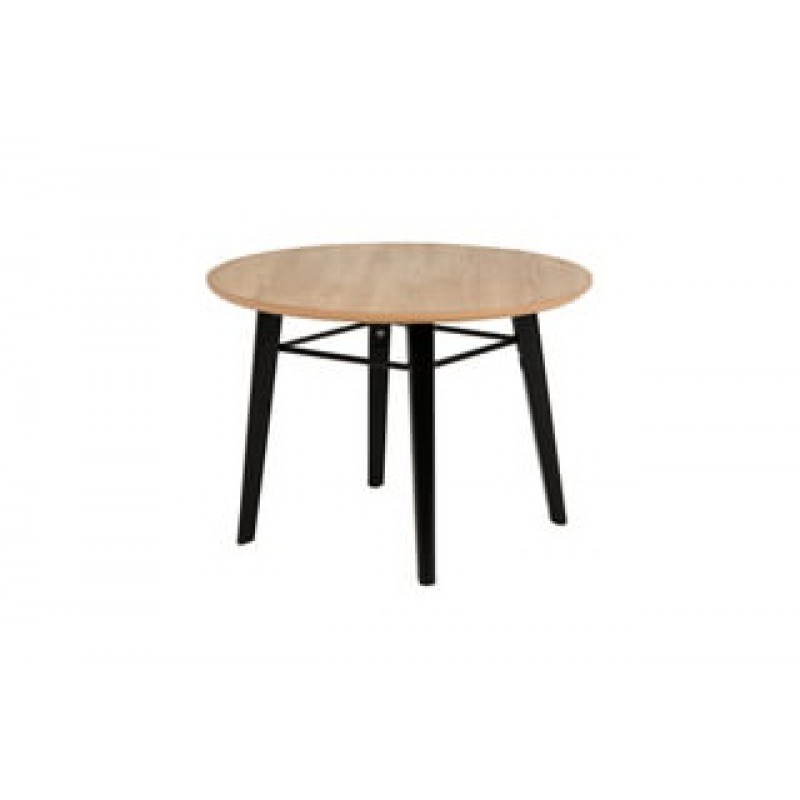 VL Lotti Lamp Table - Round 500 Oak Top Black Leg