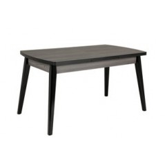 VL Magda Dining Table Extending 1800 - Grey Top Black Leg