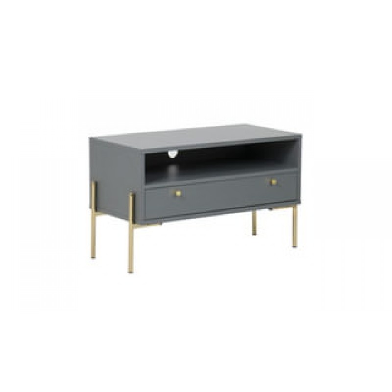 VL Madrid TV Unit 800 - Grey and Gold