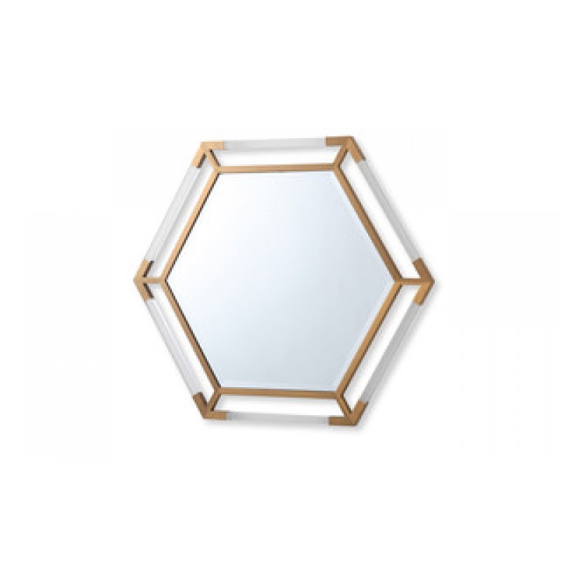 VL Marissa Hexagonal Mirror Gold