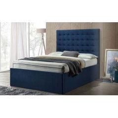 AM Myla 5ft Bed Blue Velvet