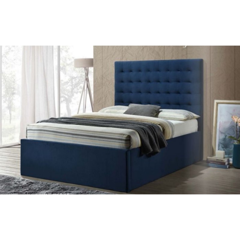 AM Myla 5ft Bed Blue Velvet