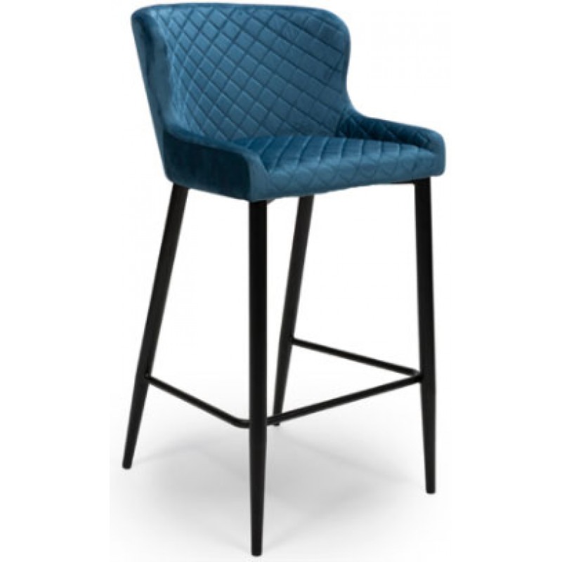 FP Malmo Blue Retro Bar Stool