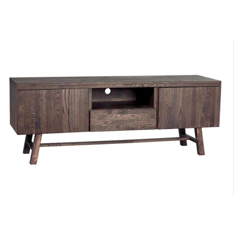 RO Brooklyn TV unit 160 brushed oak dark brown