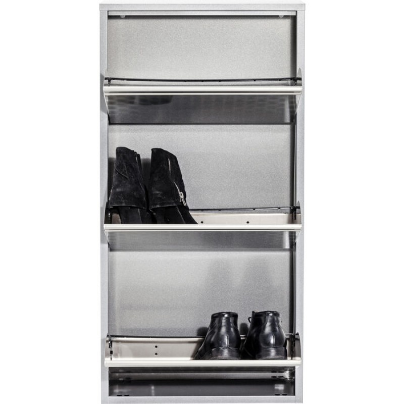 Shoe Container Caruso 3 Silver Brushed (MO)