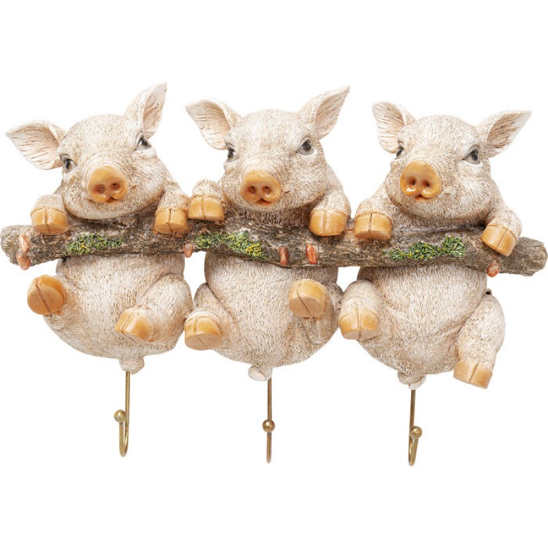 Wall Hooks Three Mini Pigs