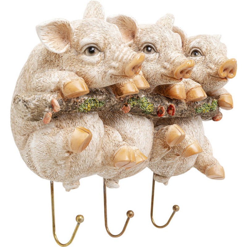 Wall Hooks Three Mini Pigs