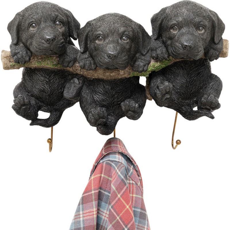 Wall Hooks Three Mini Dogs