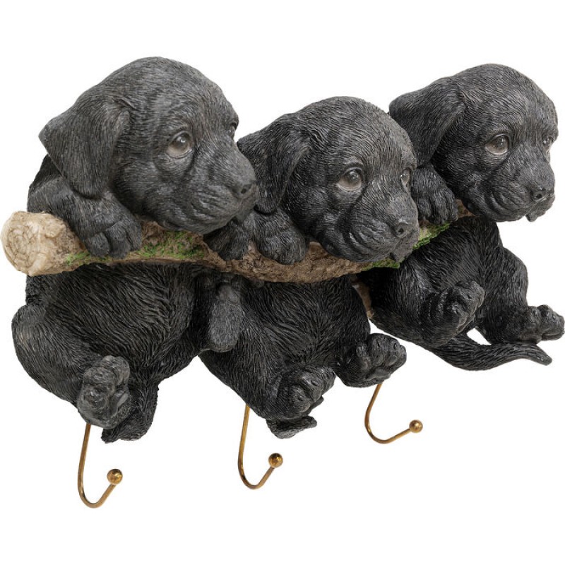 Wall Hooks Three Mini Dogs