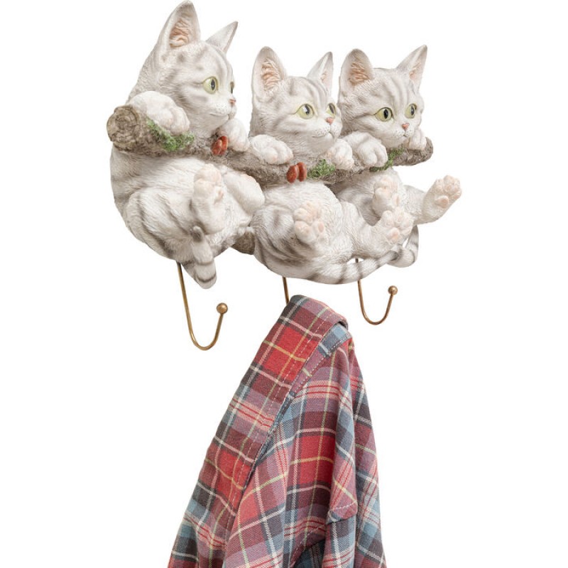 Wall Hooks Three Mini Cats