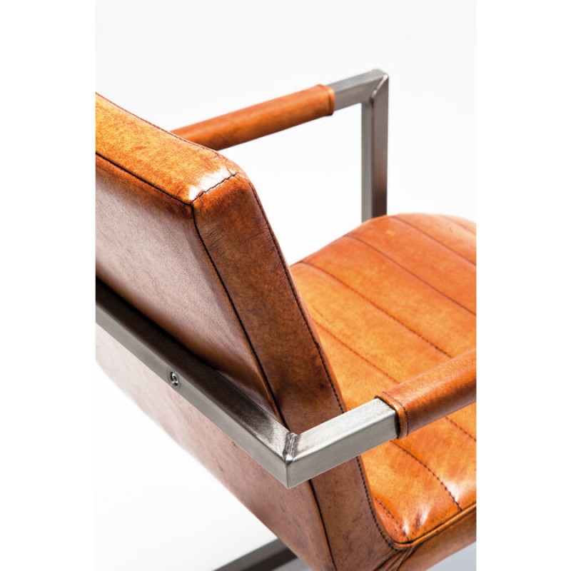 Cantilever Armchair Riffle Buffalo Brown