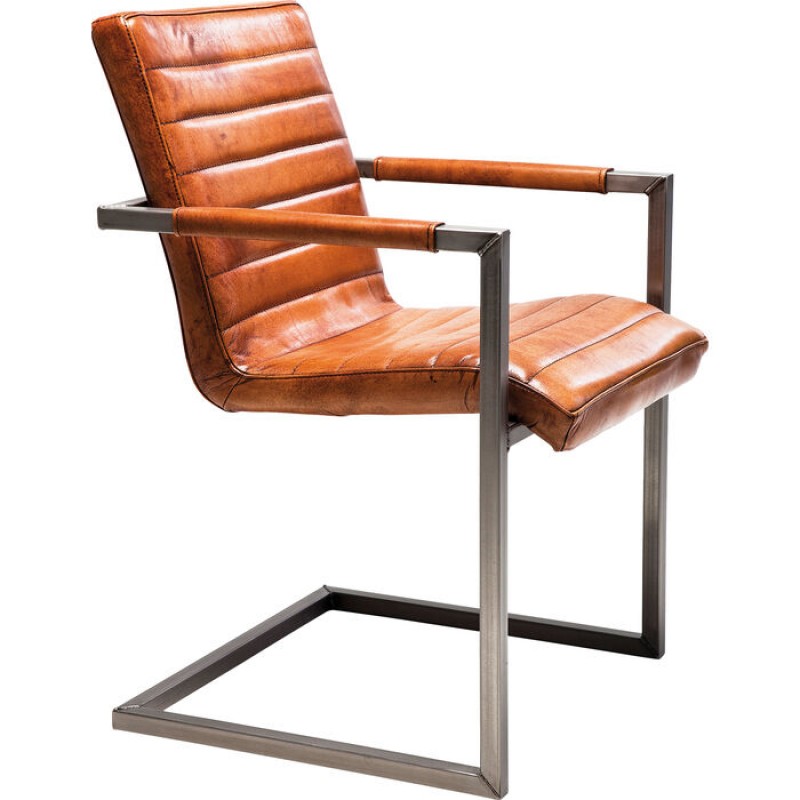 Cantilever Armchair Riffle Buffalo Brown