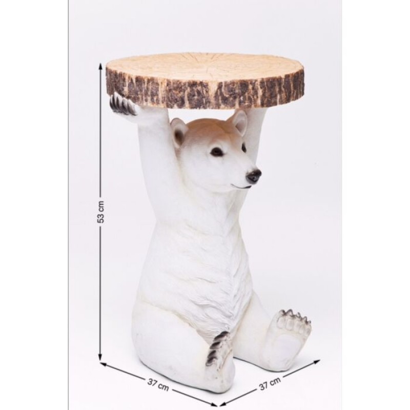 Side Table Animal Polar Bear Ø37cm