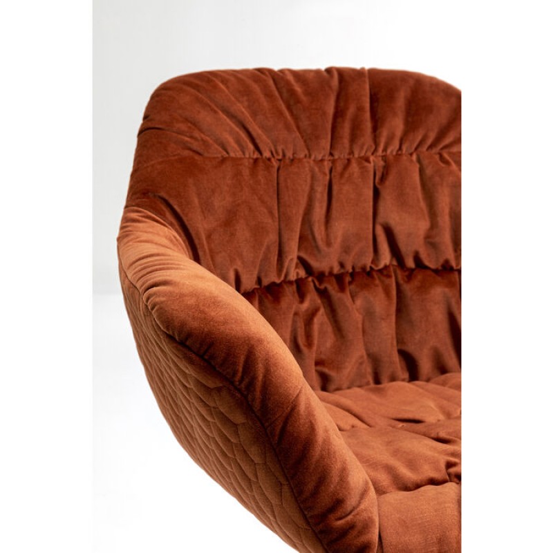 Swivel Armchair Colmar Rust Red