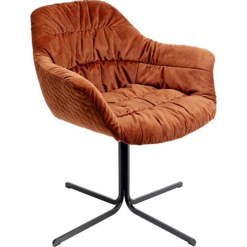 Swivel Armchair Colmar Rust Red