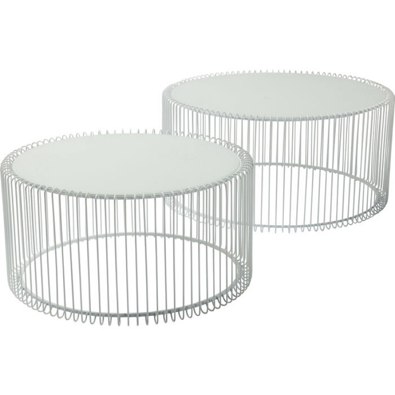 Coffee Table Wire White (2/Set)