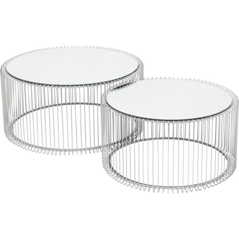 Coffee Table Wire Silver (2/Set)