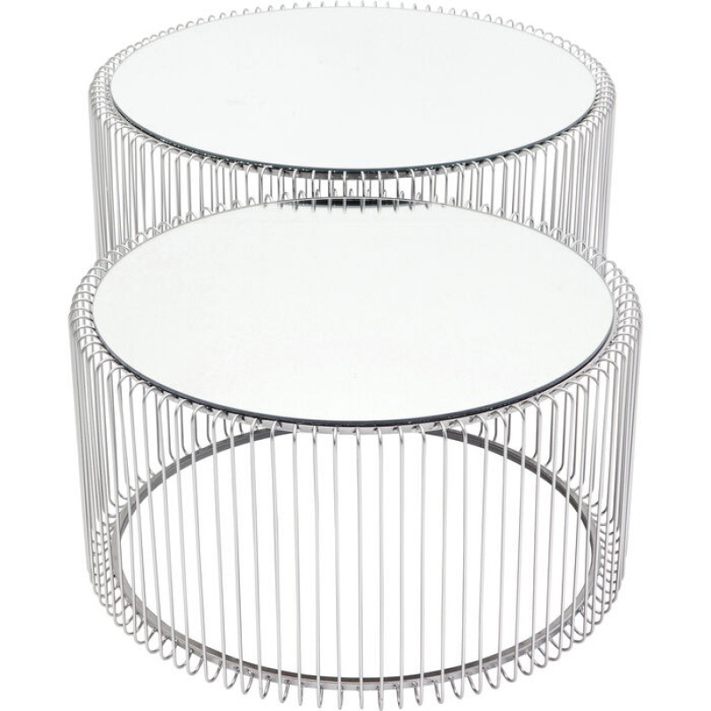 Coffee Table Wire Silver (2/Set)