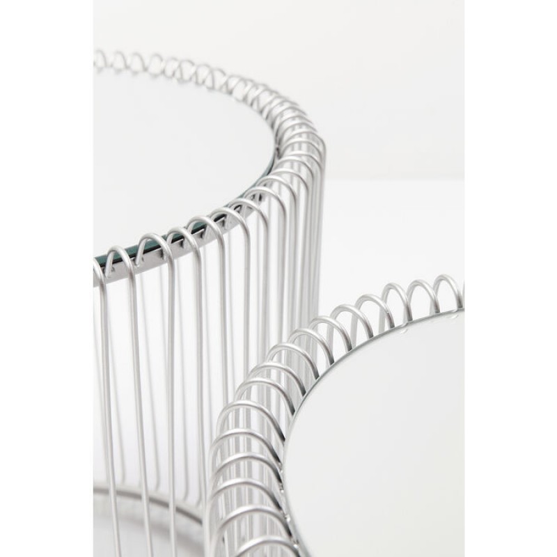 Side Table Wire Silver (2/Set)