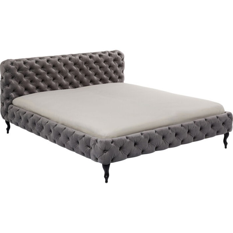 Bed Desire Velvet Silver Grey 200x200cm