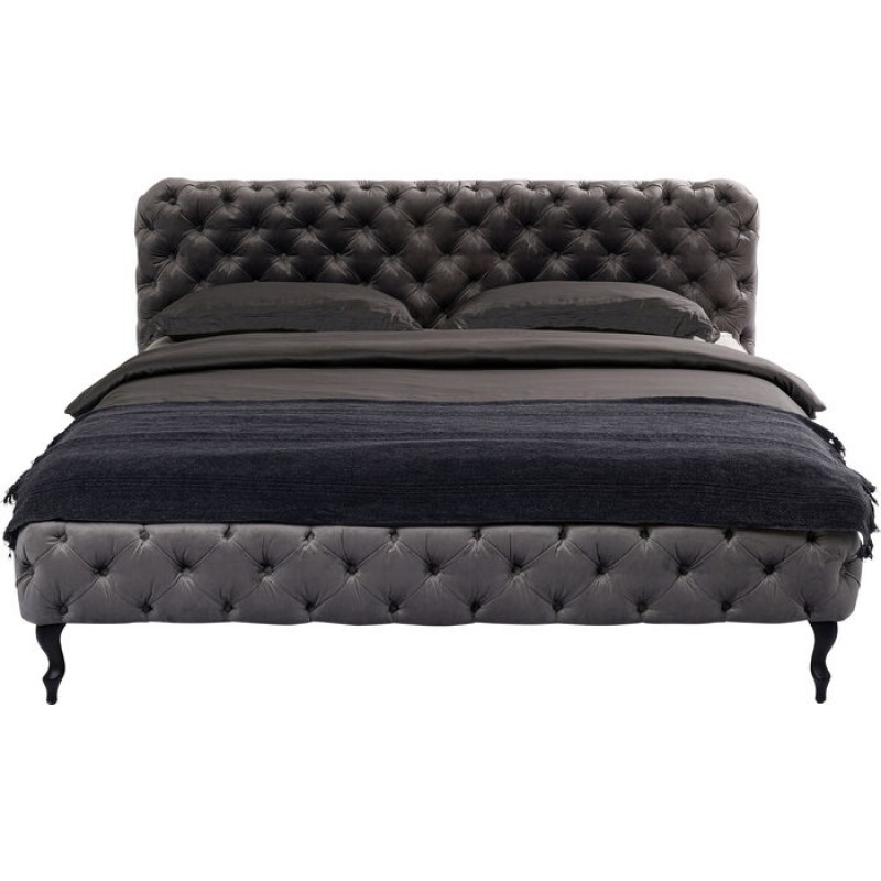 Bed Desire Velvet Silver Grey 200x200cm