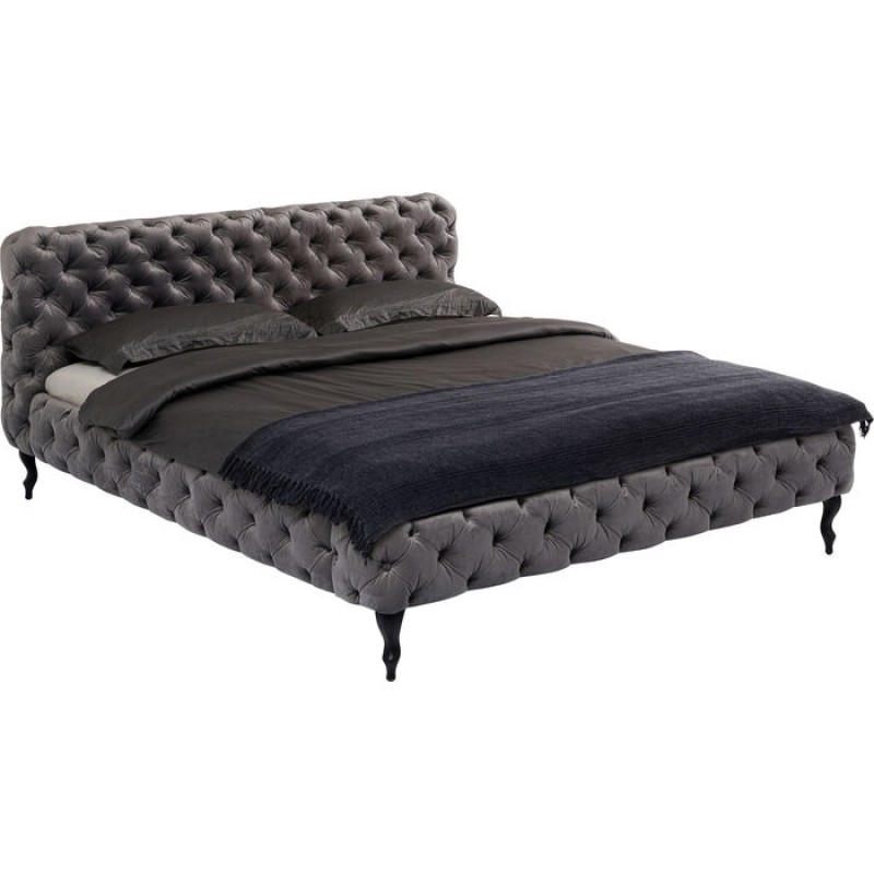 Bed Desire Velvet Silver Grey 200x200cm