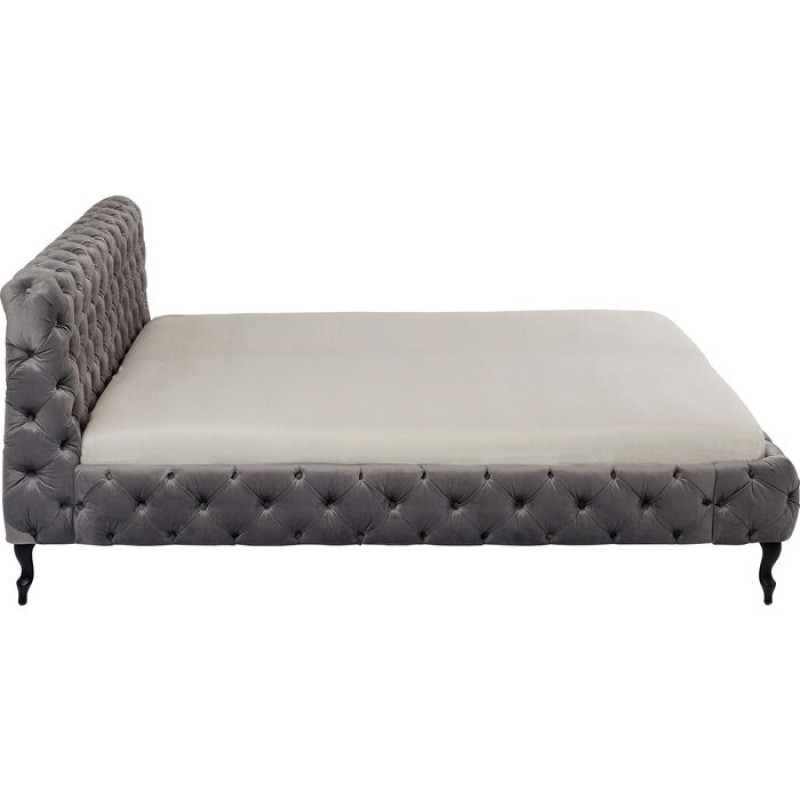 Bed Desire Velvet Silver Grey 200x200cm