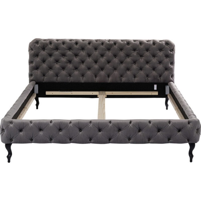 Bed Desire Velvet Silver Grey 200x200cm