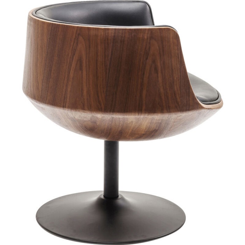 Swivel Armchair Club Walnut