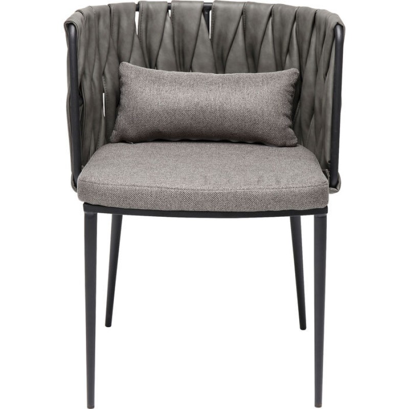 Chair with Armrest Cheerio Grey incl. cushion