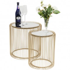 Side Table Wire Brass (2/Set)