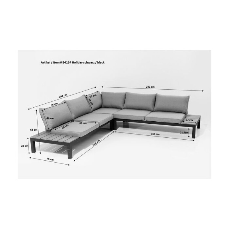 Sofa Set Holiday White (4-Pieces)