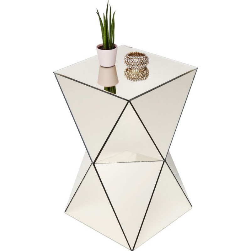 Side Table Luxury Triangle Champagne 32x32cm