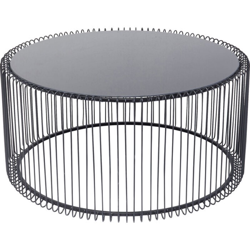 Coffee Table Wire Uno Black Ø80cm